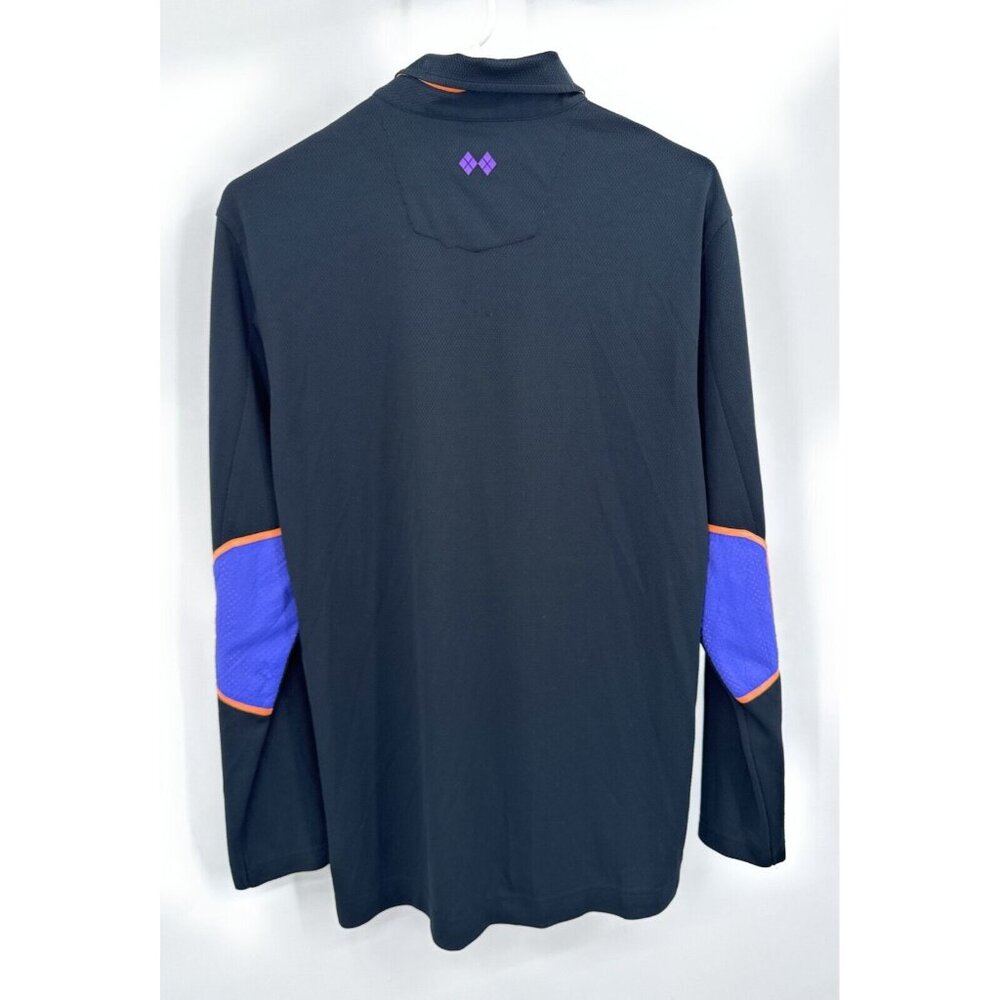Robert Graham Polo Shirt Mens M Black Casual Elbow Patch‎ - Picture 5 of 7